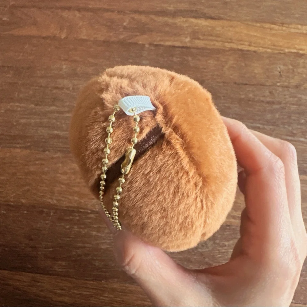 Cute Coffee Bean Plush Keychain Kawaii Mini Stuffed Bag Charm Gift New - Picture 4 of 6